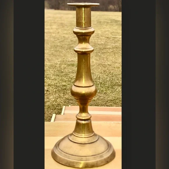 Vintage Late 19th Century Victorian Era Vintage Brass Push-up Candle Holder